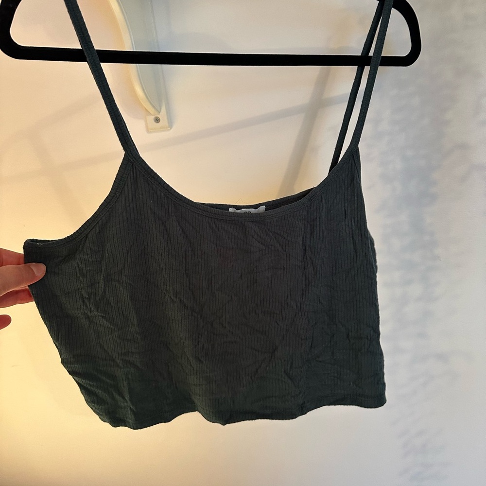 Dark Green Women's Crop Top